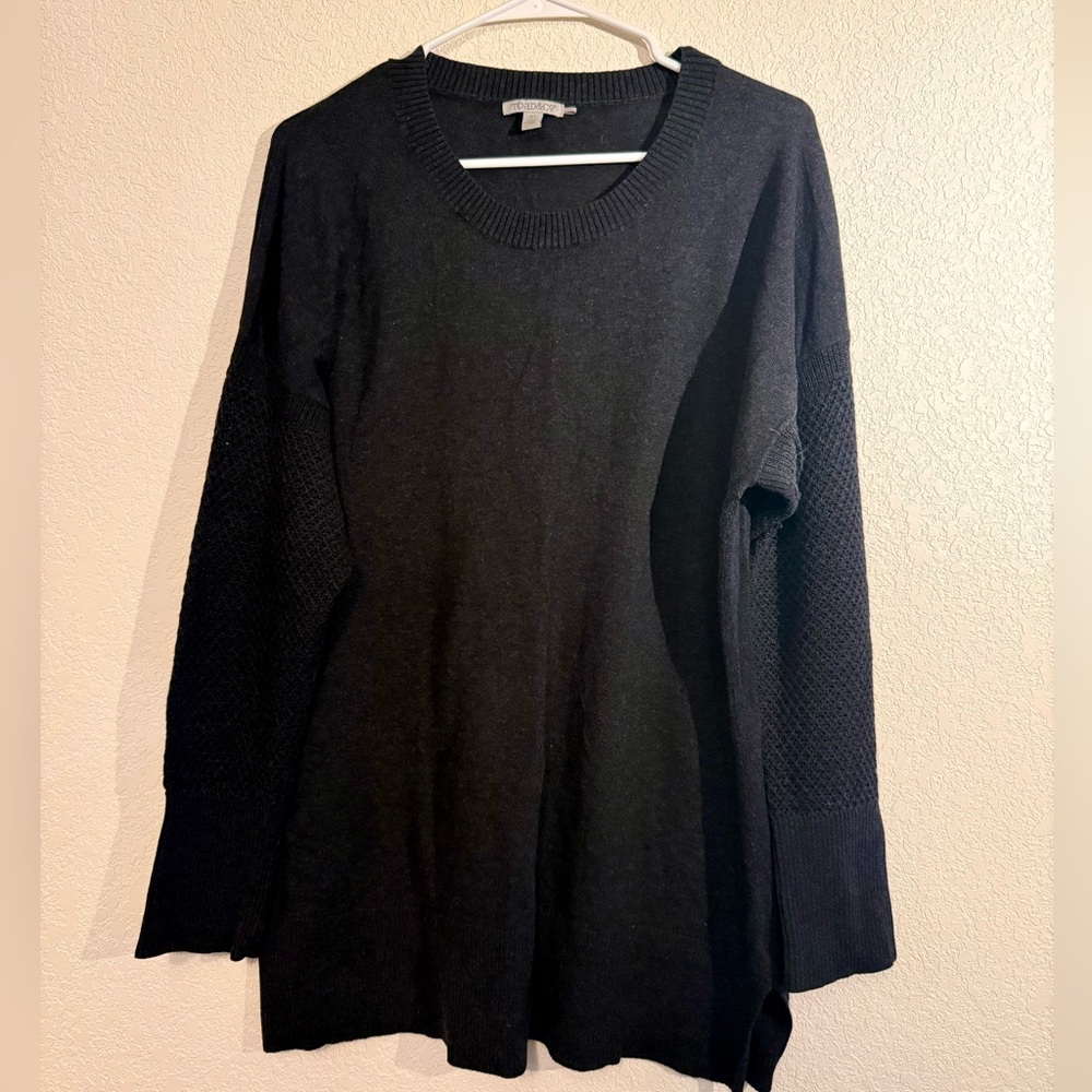 Toad&Co Charcoal Wool Sweater size XL